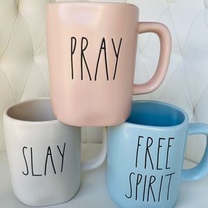 Rae Dunn Mug Pray Free People Slay Bundle